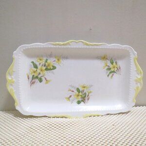 Royal Albert Yellow Primrose 11.5" Sandwich Tray Platter Bone China England